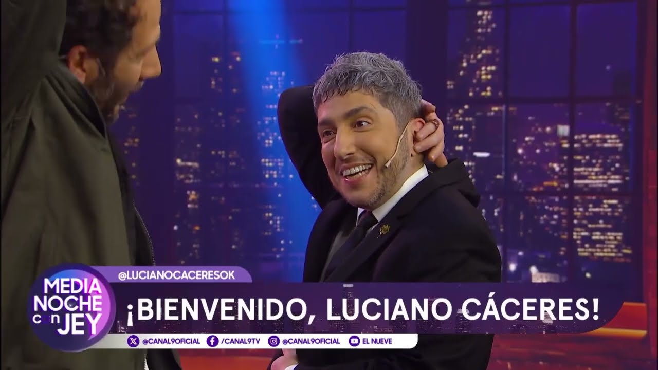 LUCIANO CACERES EN MEDIANOCHE CON JEY