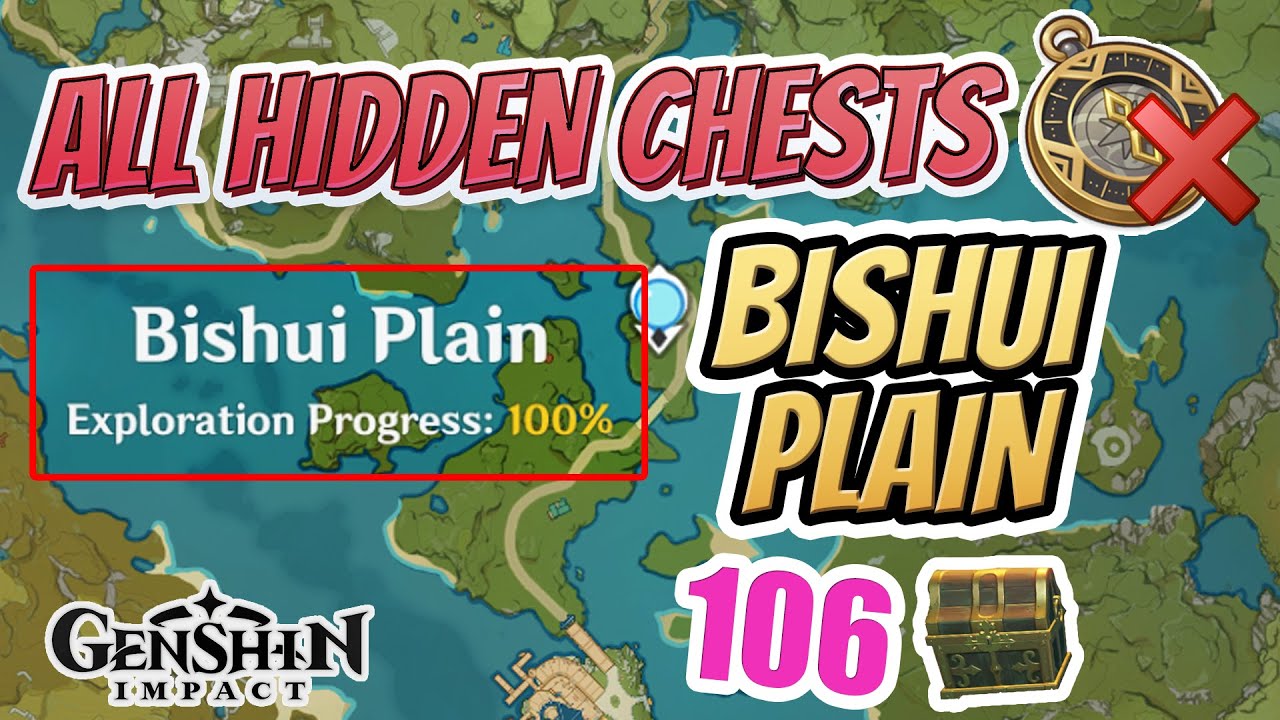 ALL HIDDEN BISHUI PLAIN CHESTS | GET 100% EXPLORATION QUICK! | Genshin Impact