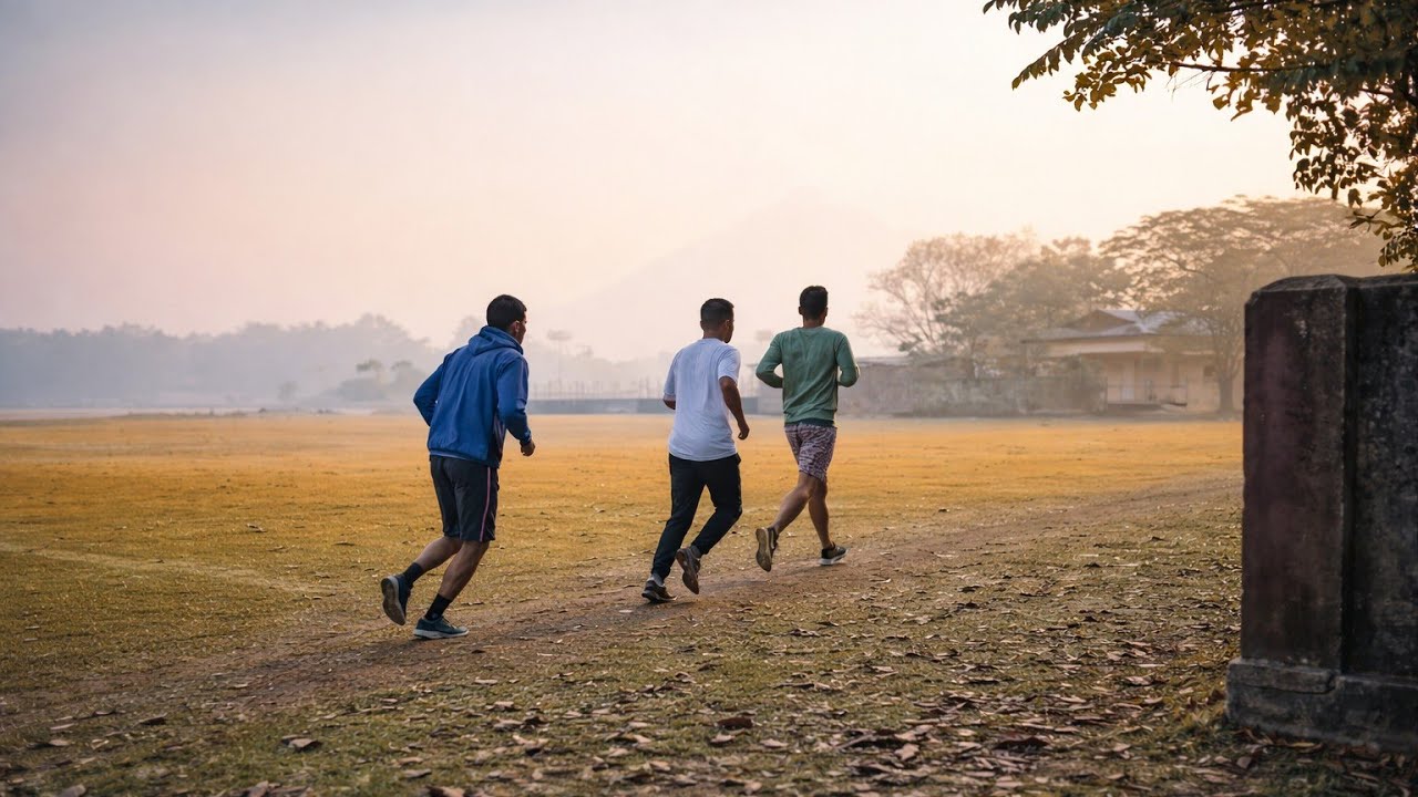 অসম পুলিচ Running and Long Jump | 3200 Meter 🔥 | Real Assam Police Preparation day 6 #assampolice 