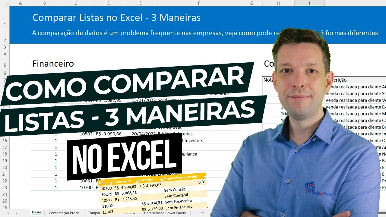 Como Comparar Listas no Excel - 3 Maneiras