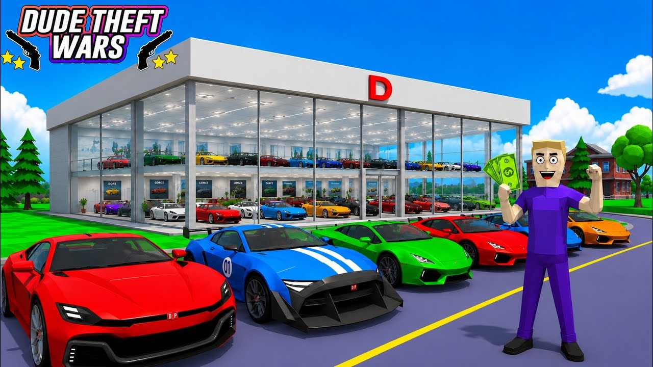 Finally! bought all the Expensive Cars in Dude Theft Wars