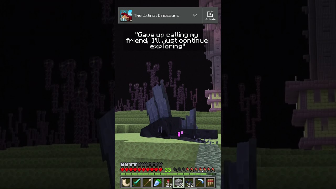I Was Just Exploring&hellip; Then the Void Spine Appeared 👀🦖 #Minecraft #addon
