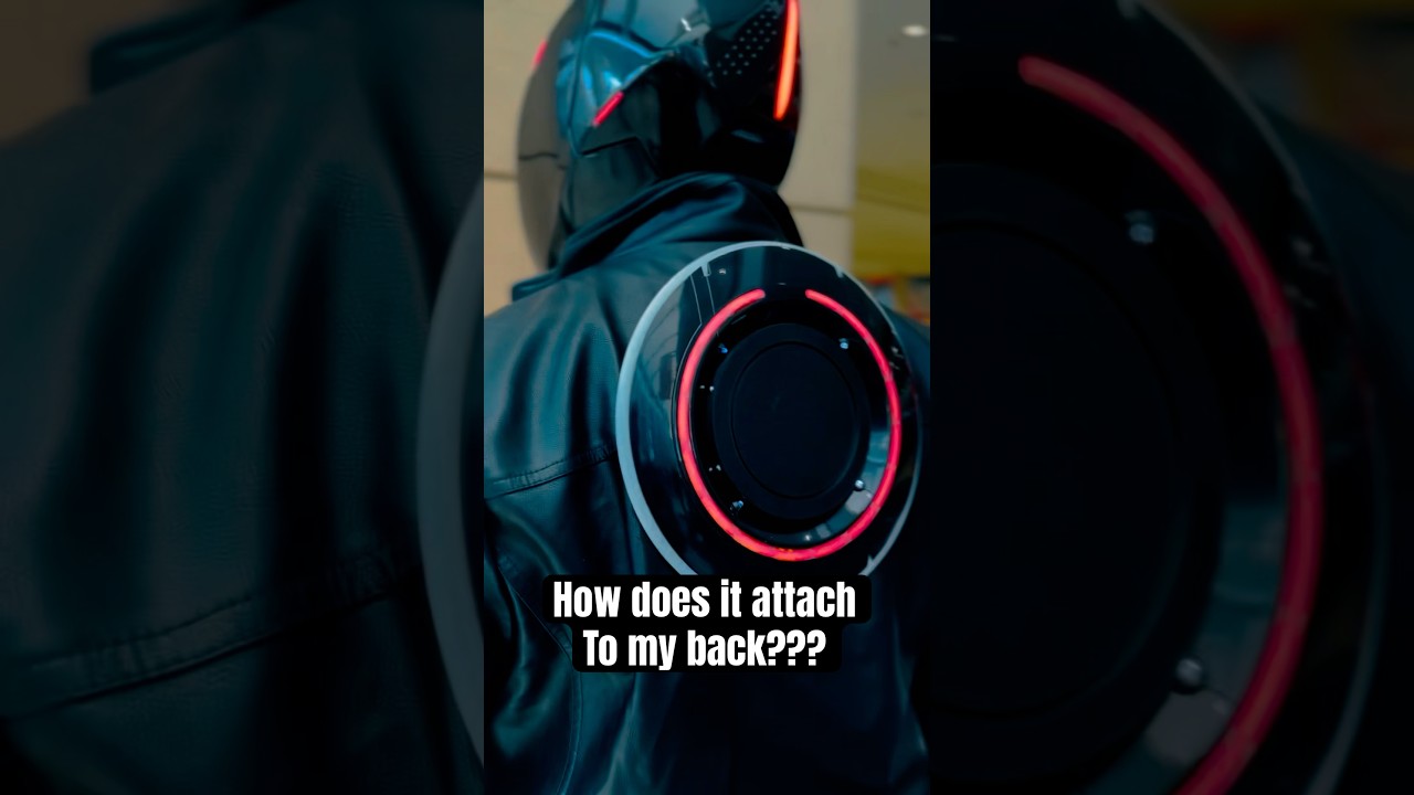 How my #tron disc attaches to my back! - #pcbway #shorts #tronlegacy #tronares #tronlightcyclerun