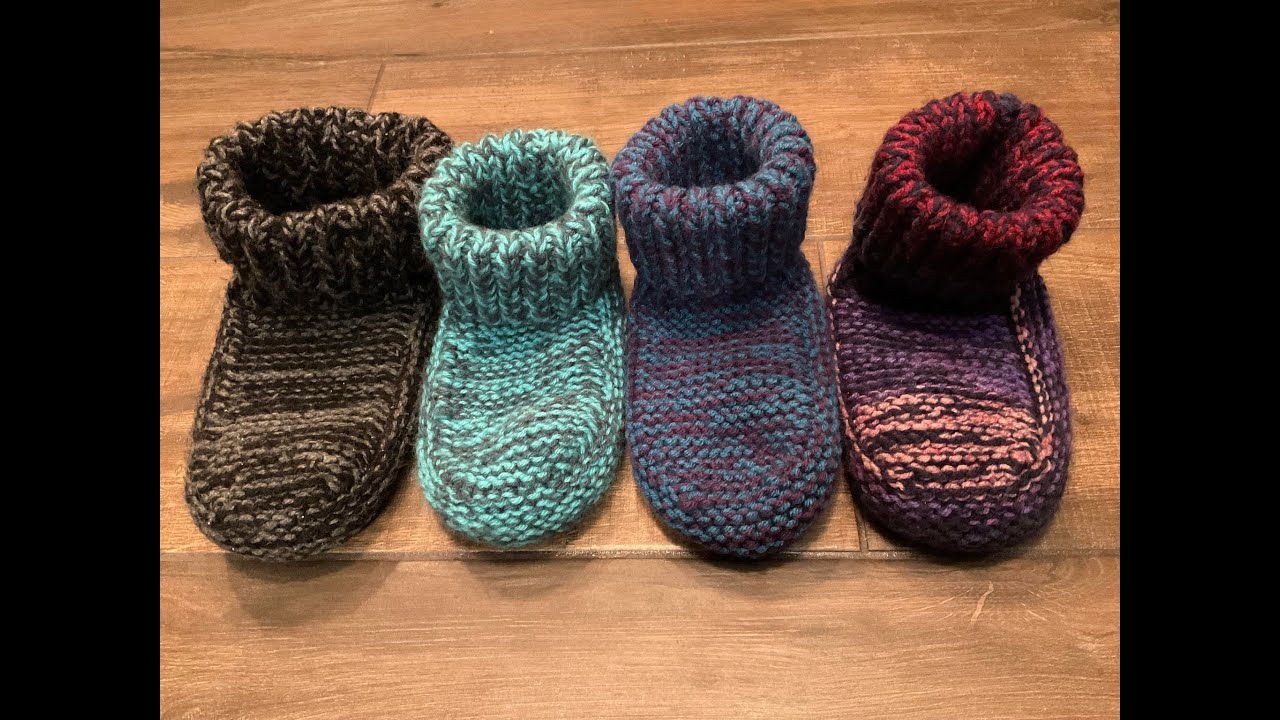 Tricot facile de pantoufles