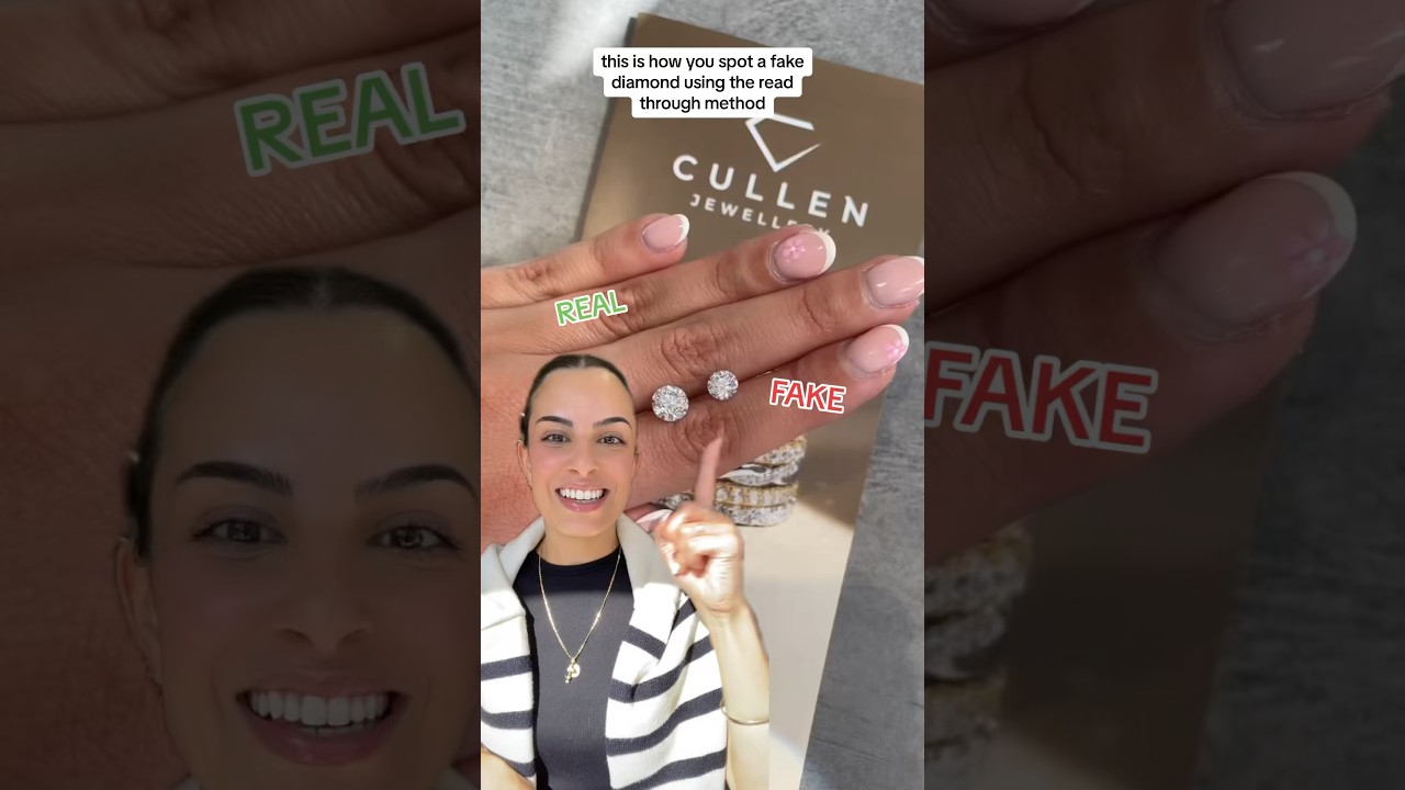 How to spot a FAKE diamond!! 💎 #diamonds #engagementrings #ring #diamond #engagementjewelry