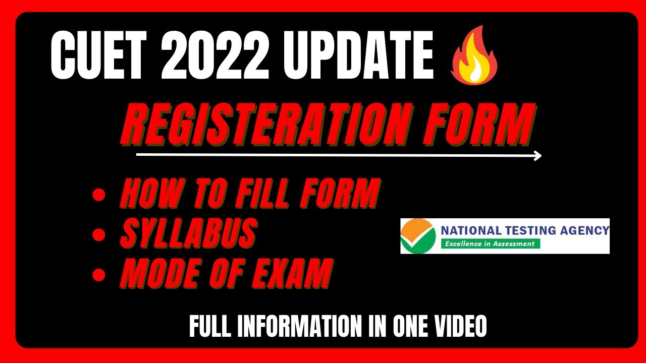 CUCET Online Application Form 2022 🔥 CUET REGISTERATION 2022