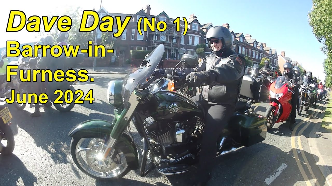 Dave Day, Barrow-in-Furness, June 2024. Hairy Biker Home Town Commemorative Ride-Out. 