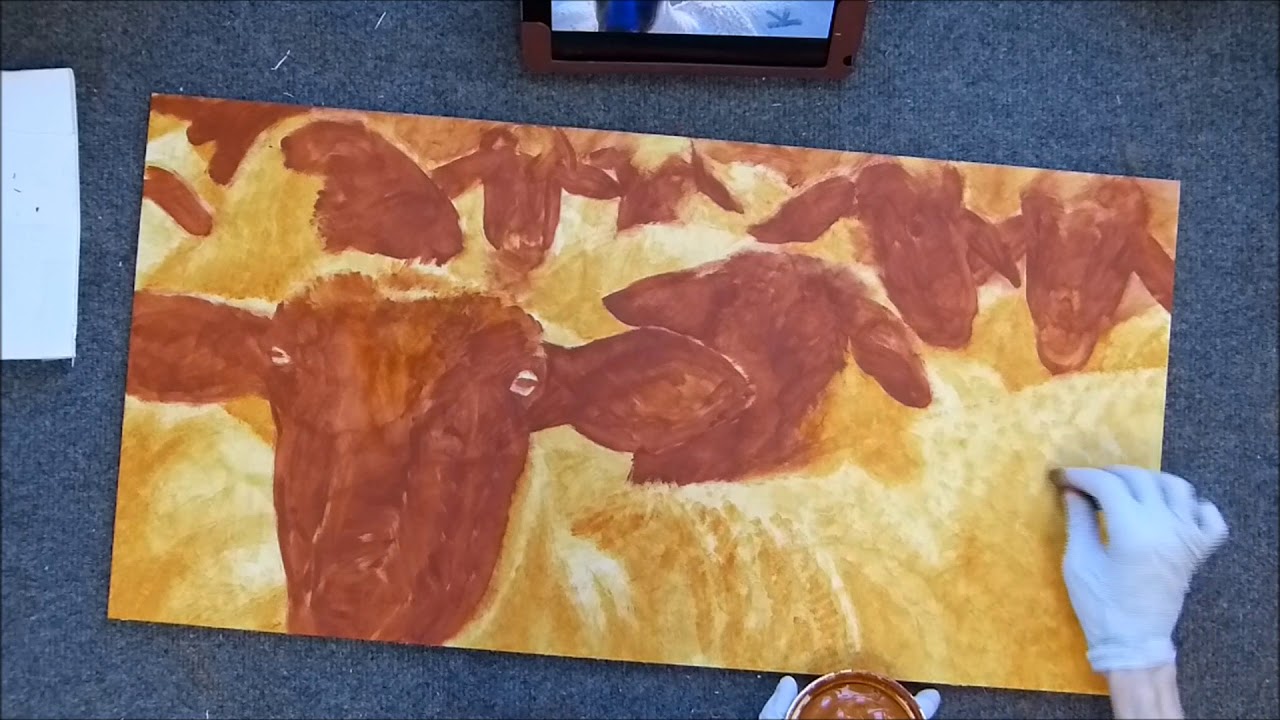 "8 Or 9 Sheep" Part 1 - The Underpainting