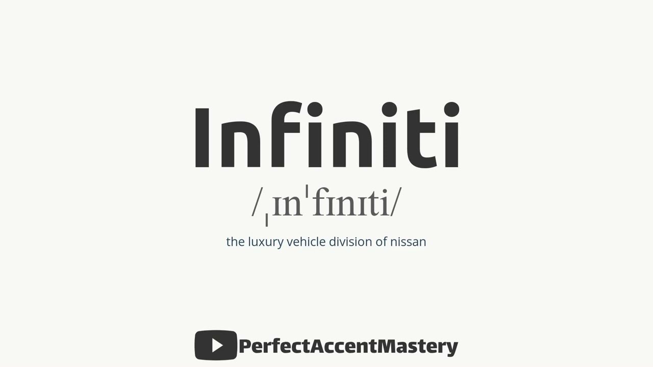How to Pronounce INFINITE | The Auto Brand | IPL | Definition | Perfect Accent Mastery