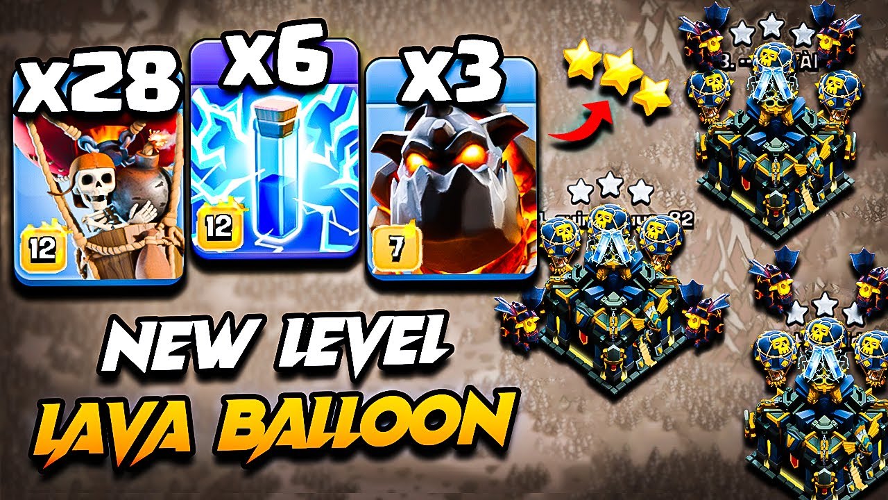 TOWN HALL 17 New Level LAVA BALLOON Attack Clash of Clash | TH17 Attack Strategy With LAVALOON 2025