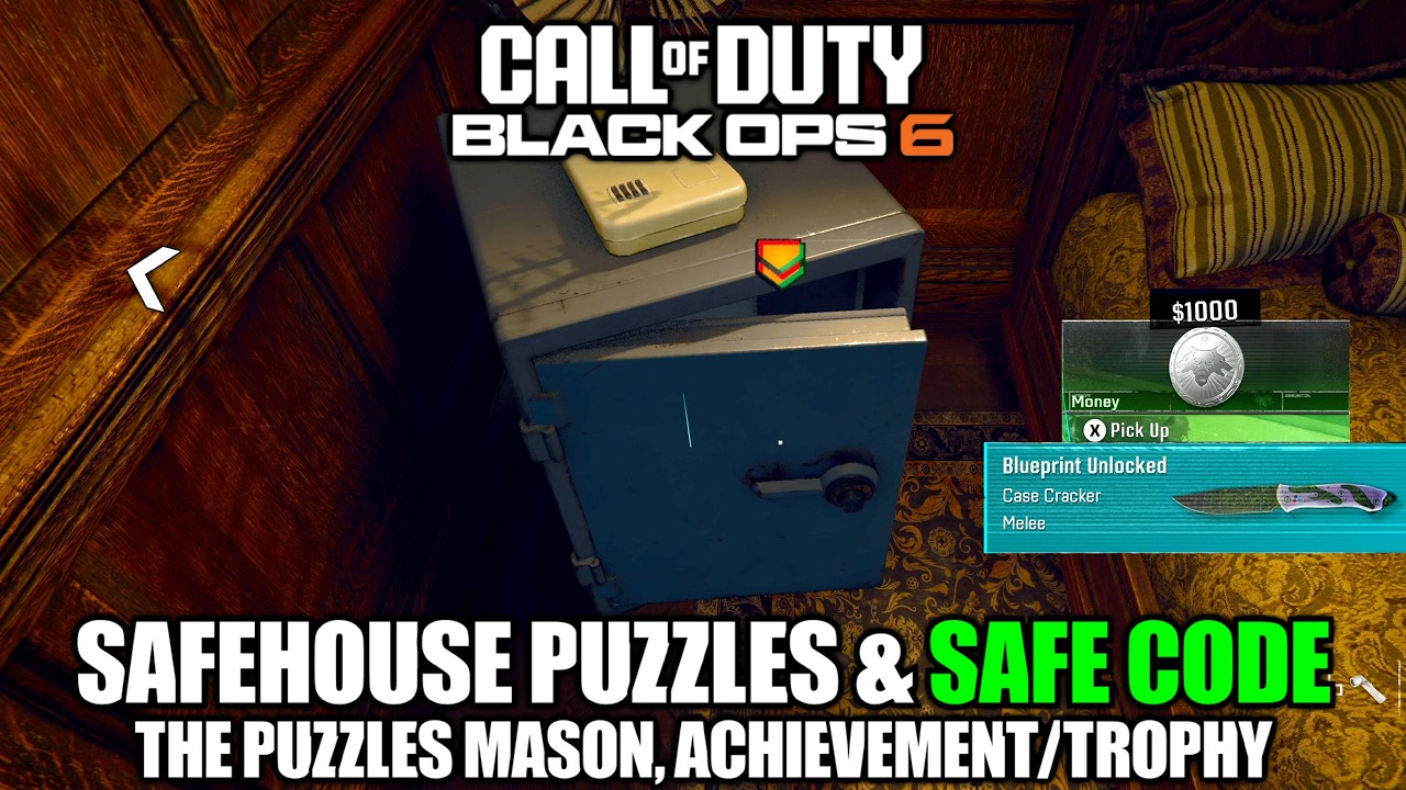 COD Black Ops 6 - Safehouse Puzzles and Safe Code Guide (How to Open the Safe)