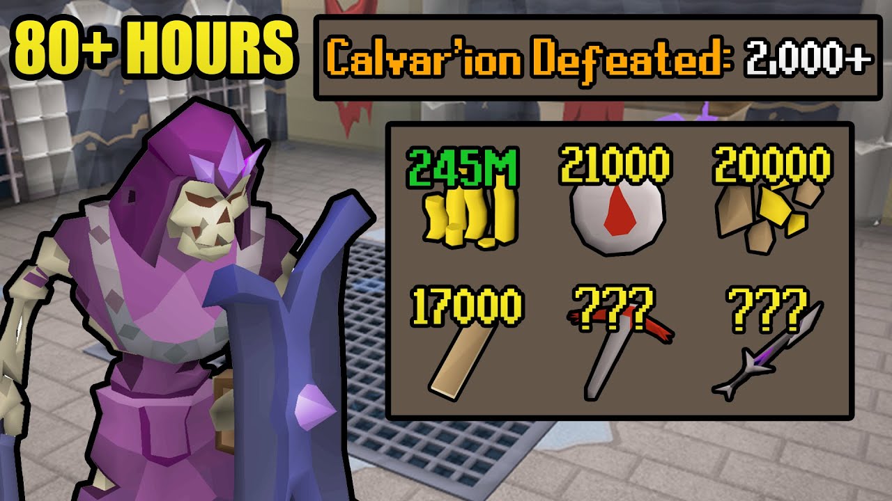 80 hours of Calvar'ion Without Banking... | Calvar'ion Loot [OSRS]