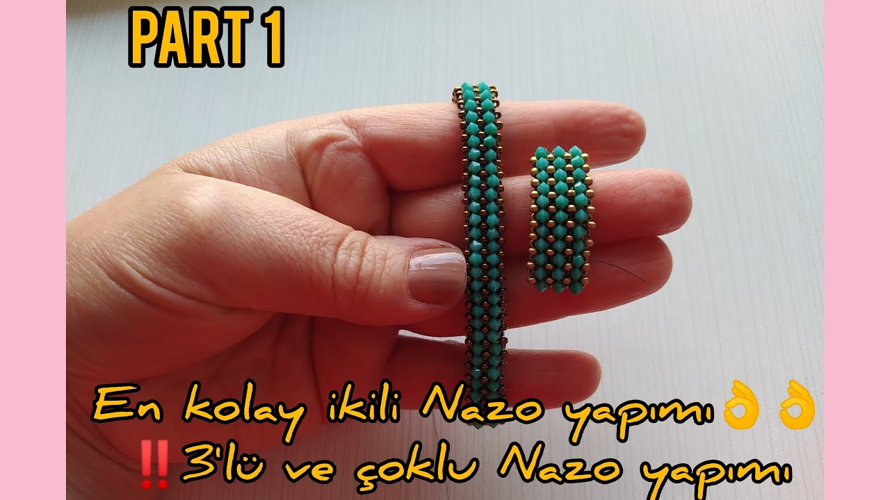 Kolay ikili Nazo tekniği yapımı/3'lü ve Çoklu Nazo yapımı(PART 1) #DIY #Handmade #Jewelry