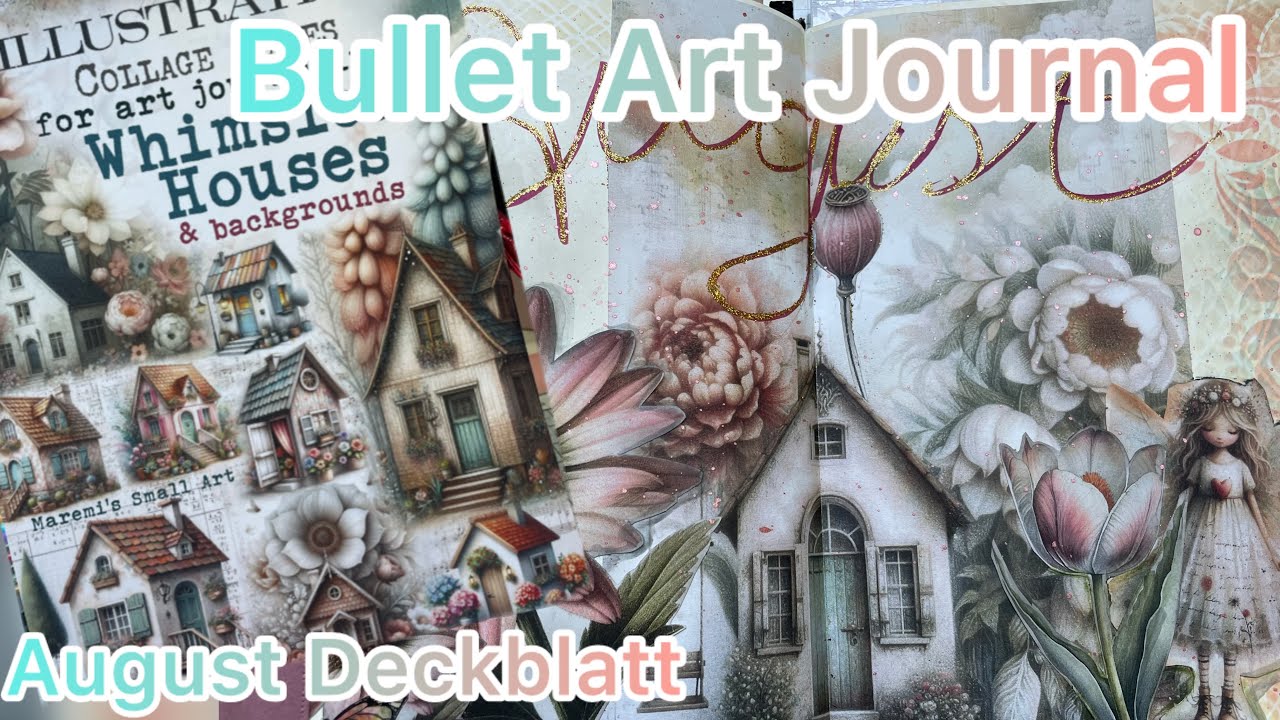 Bullet Journal ❤️ Art Journal 😍 August  Deckblatt 😍 Ephemera Bücher 😍 perfekt unperfekt ❤️