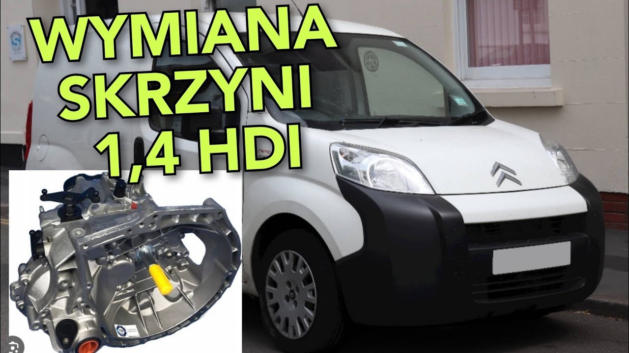 Jak wymienić skrzynię biegów Nemo 1,4 HDI Citroen wymiana skrzyni sprzęgła sprzęgło fiorino bipper