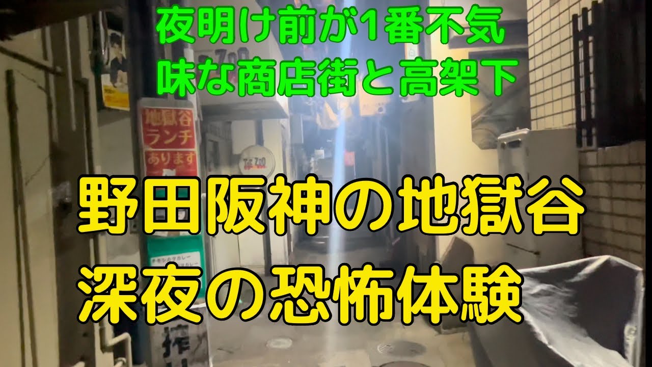 夜明け前のJR野田駅から野田阪神　地獄谷の恐怖体験を味わう