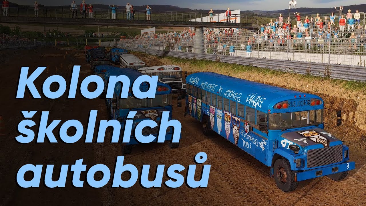 Hrajeme s Lůkem Wreckfest a je tam kolona školních autobusů