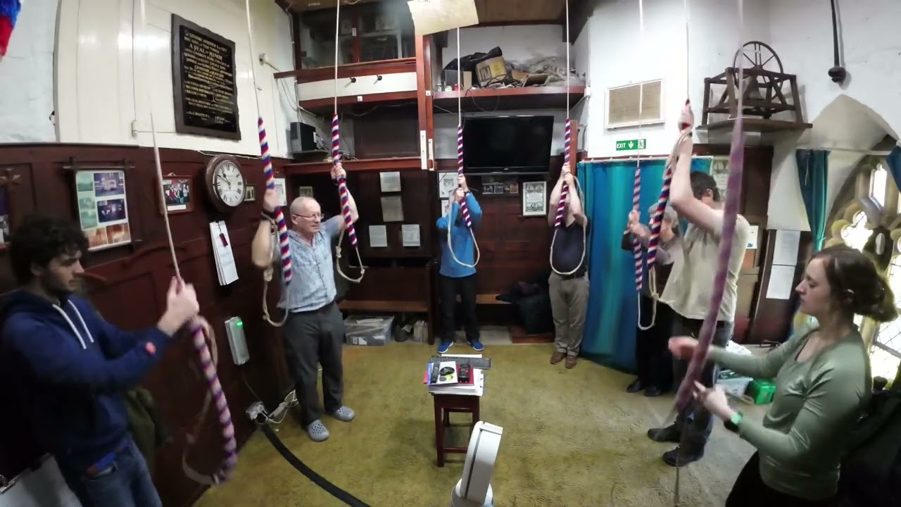 Simon Melen ringing two bells to a peal of Chandler's 23 spliced, 30th December 2024