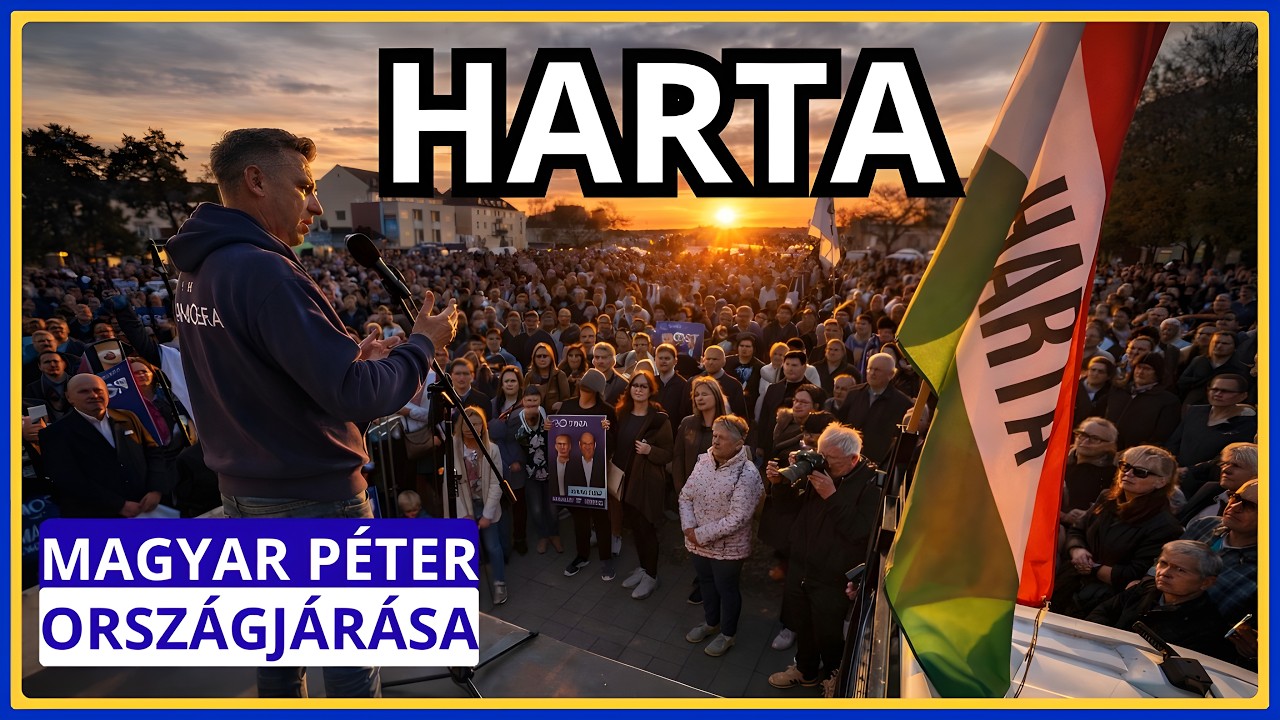 Magyar Péter országjárása - HARTA - ÉLŐ KÖZVETÍTÉS - TISZA  #tiszapárt #magyarpeter másolata