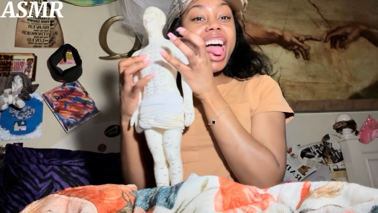 ASMR| Acupuncture Doll ASMR Sounds + Scratching, Tapping & More ✨