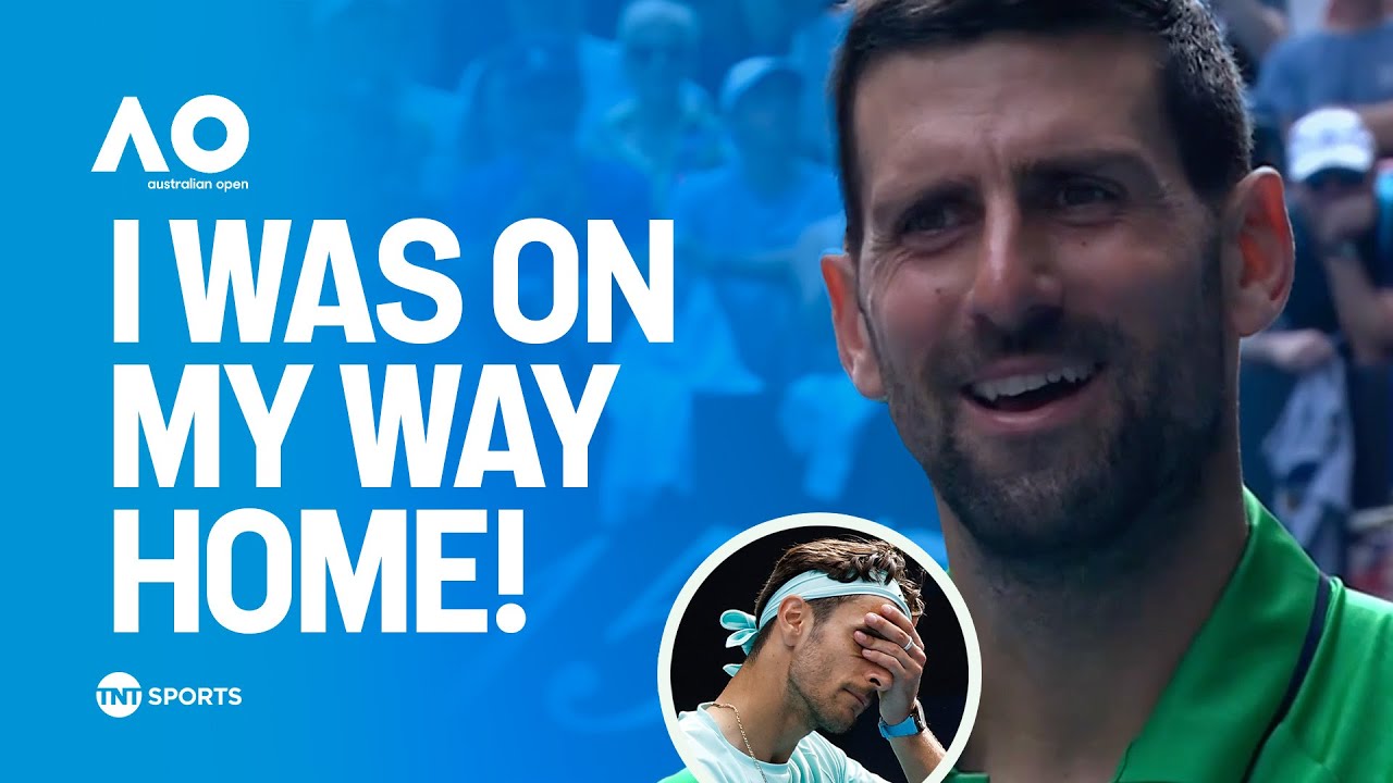 On-Court Interview: Novak Djokovic reacts after Lorenzo Musetti retires injured two sets up