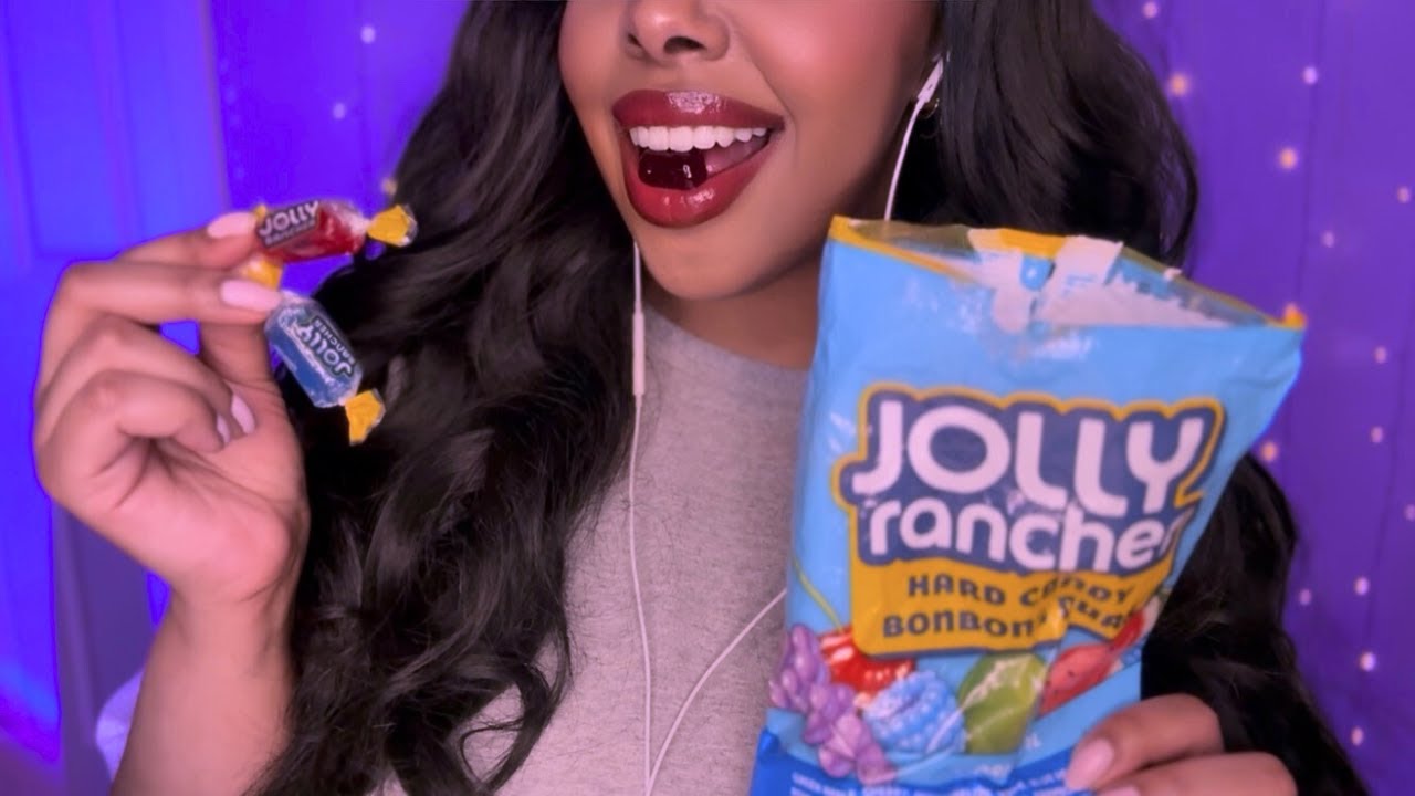 ASMR Clicky Whisper with Candy Mouth Sounds