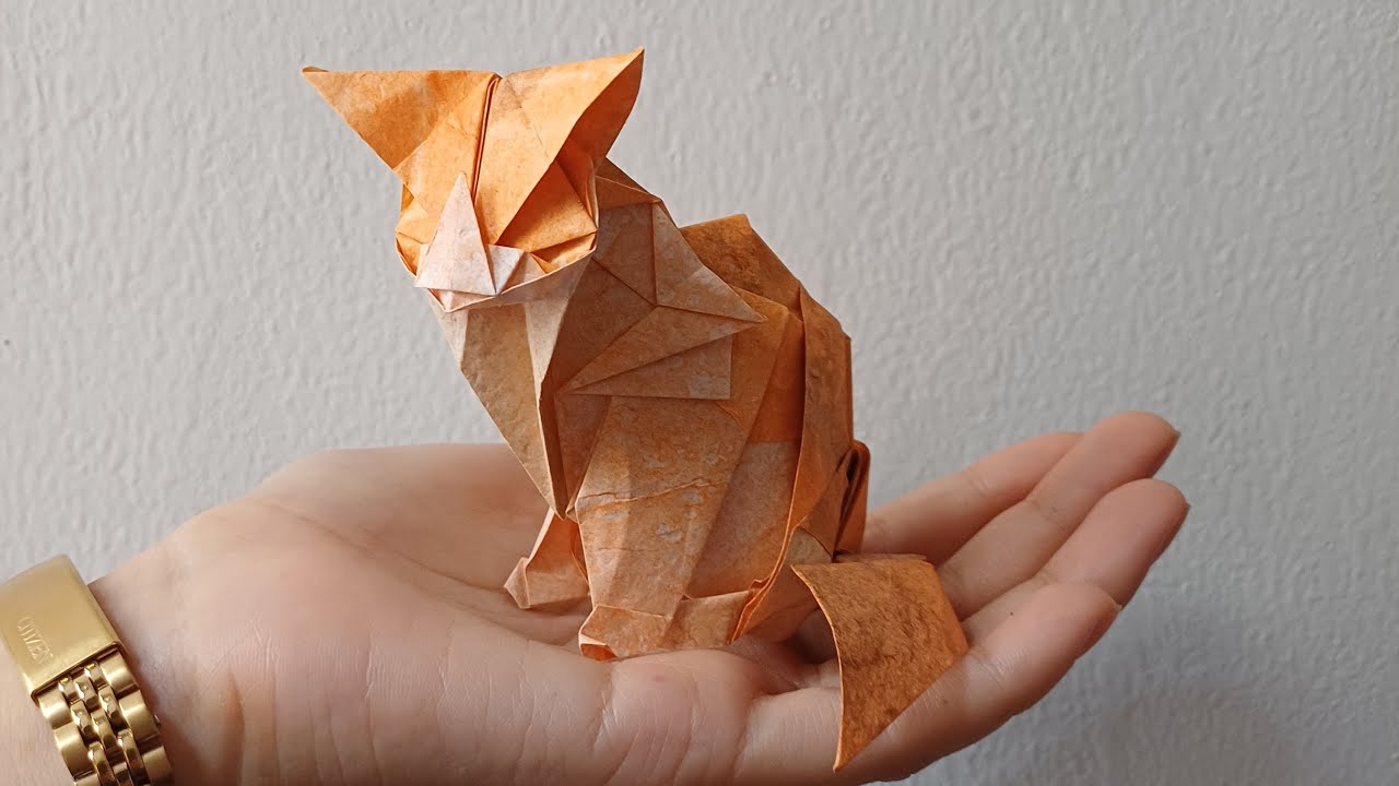 Folding Origami Cat (猫) - Kyohei Katsuta