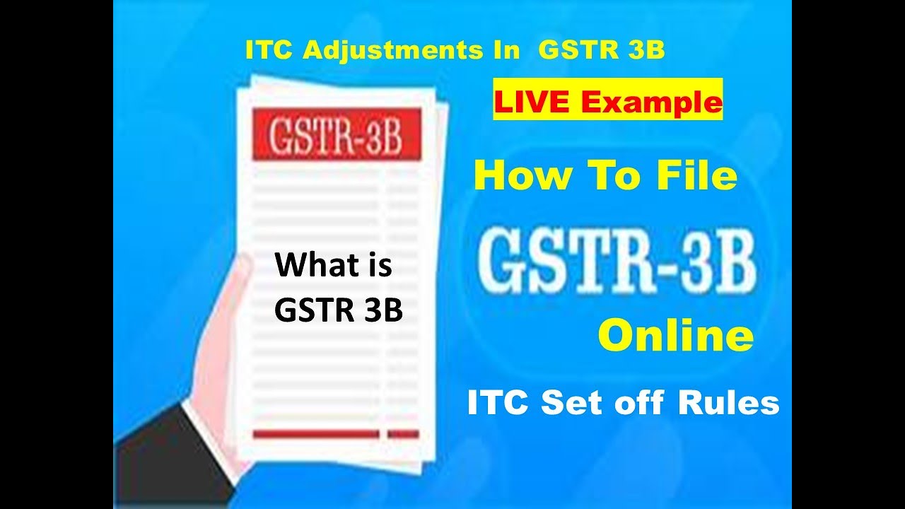 how to File GSTR 3B Returns online | What is GSTR 3B | What is ITC and ITC  set off  rules