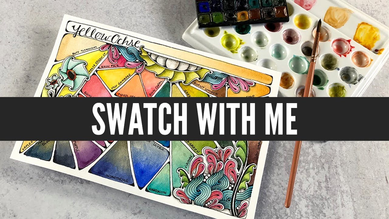 Swatch With Me | Daniel Smith Watercolor Swatch Book | Yellow Ochre