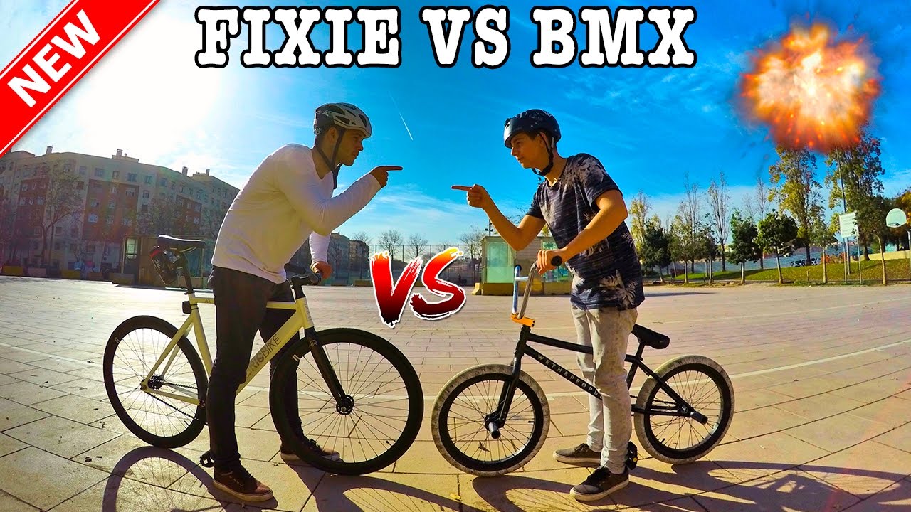 BMX vs FIXIE - PRIMEROS TRUCOS CON FIXIE