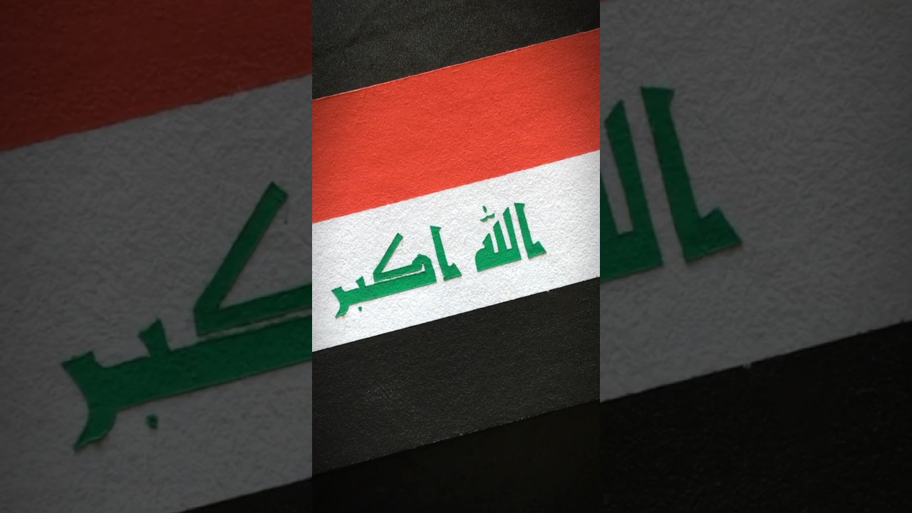 IRAQ 🇮🇶 Flag Drawing #flagdrawing #iraq #asia #flag