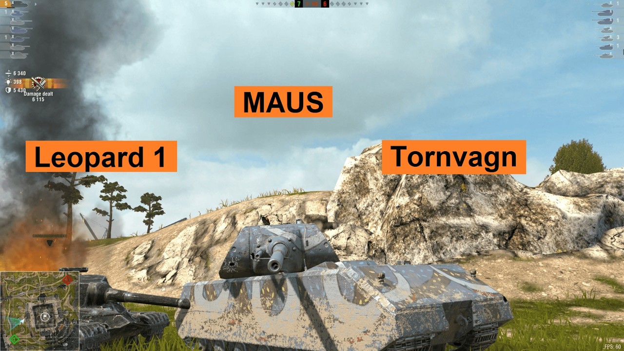 Tornvagn || Leopard 1 || Maus || WoT Blitz  #wotblitz  #tornvagn #leopard1  #maus