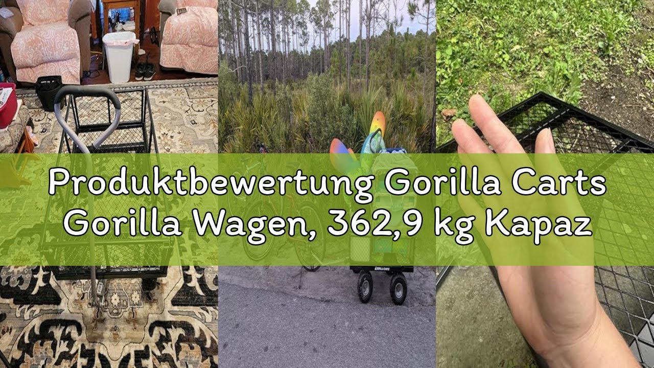 Produktbewertung Gorilla Carts Gorilla Wagen, 362,9 kg Kapazität, robust, Robustes Stahlgeflecht, wa