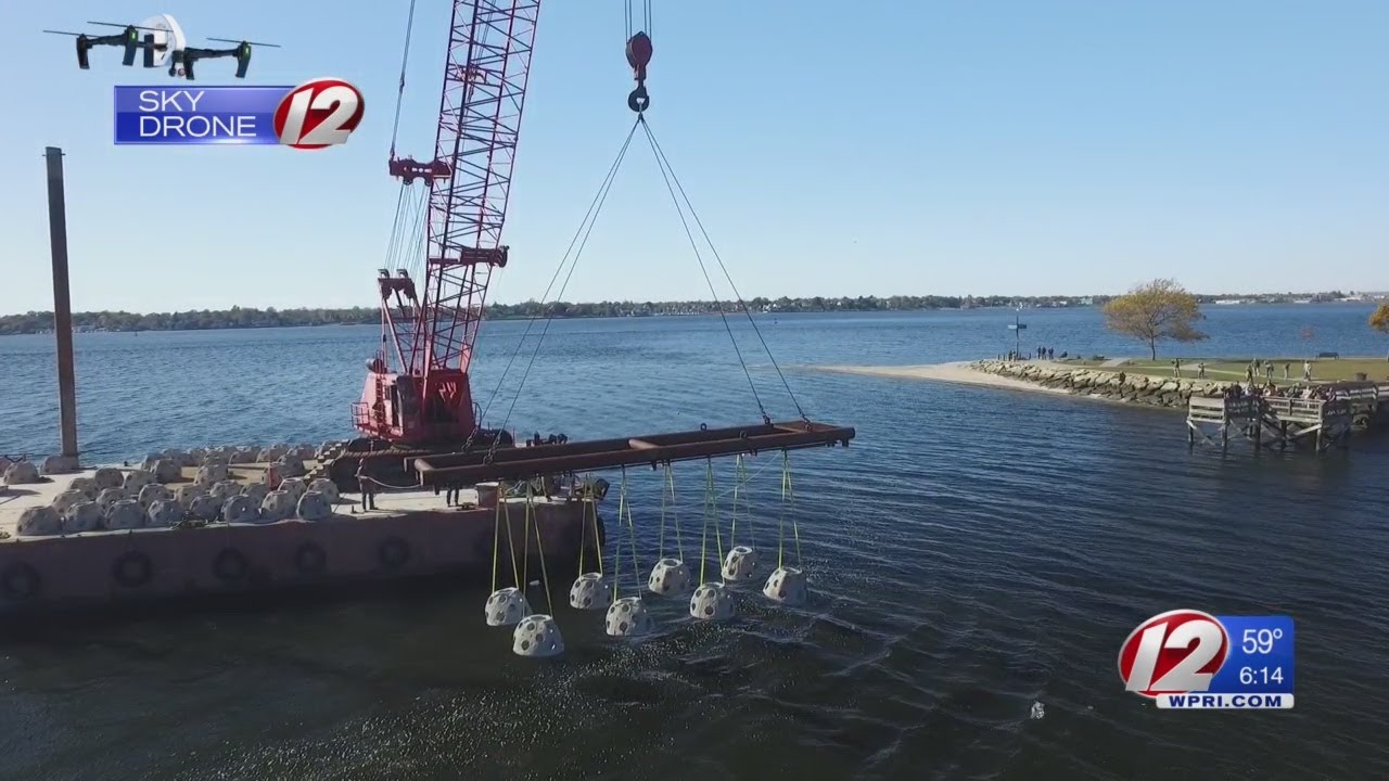 RI&rsquo;s first concrete artificial reef being built in Narragansett Bay