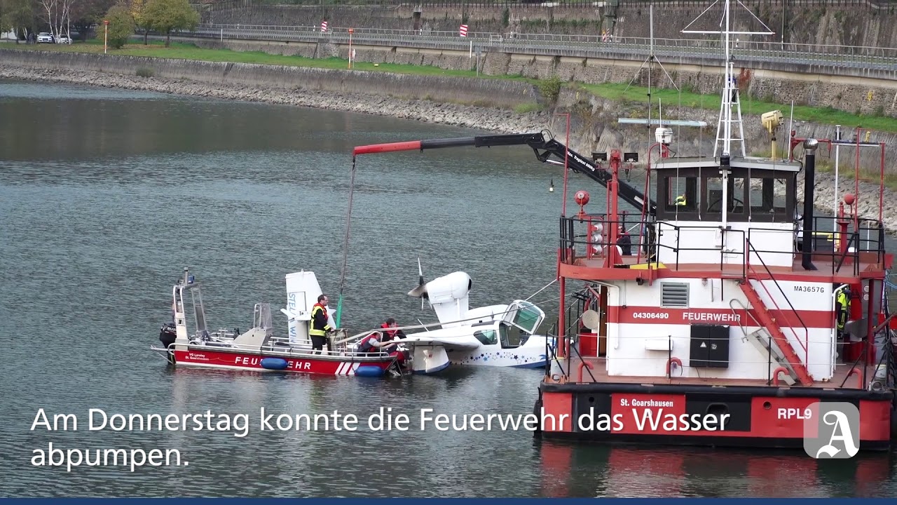 St. Goar: Notgewassertes Flugzeug hebt wieder ab