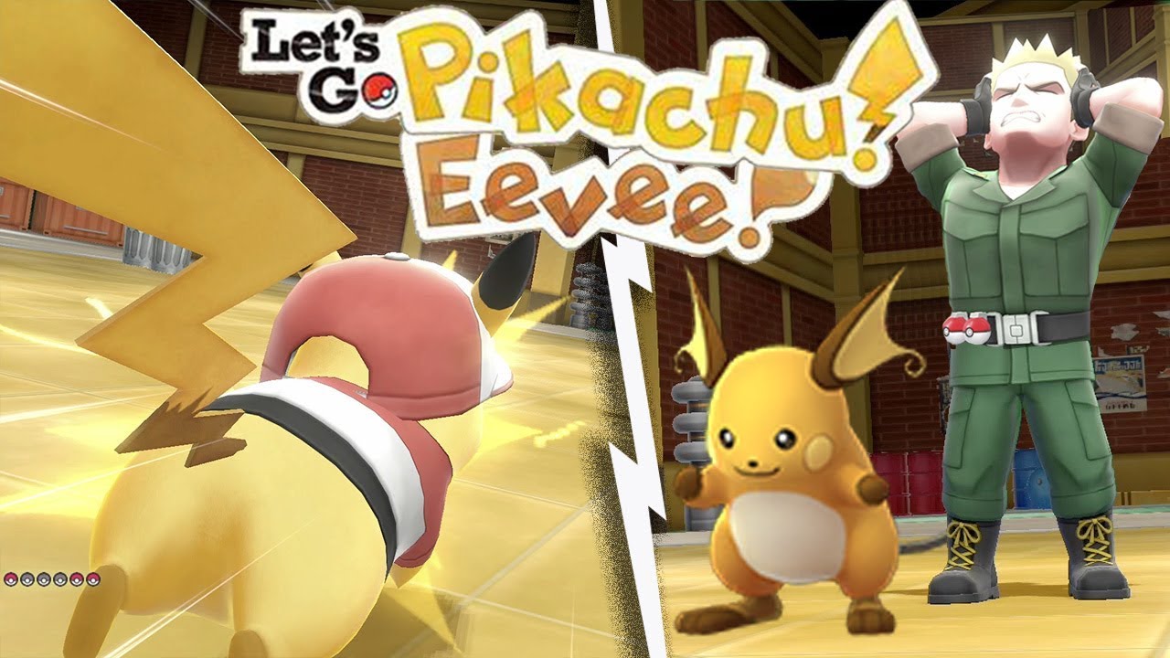 EASILY BEAT Lt. SURGE - VERMILION CITY GYM in Let's Go Pikachu Eevee