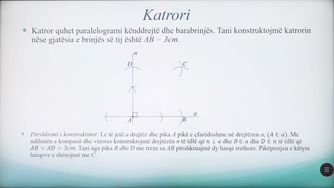 8 02 041 - Java e njëmbëdhjetë - Matematikë - konstruktimi i disa llojeve të katërkëndëshave