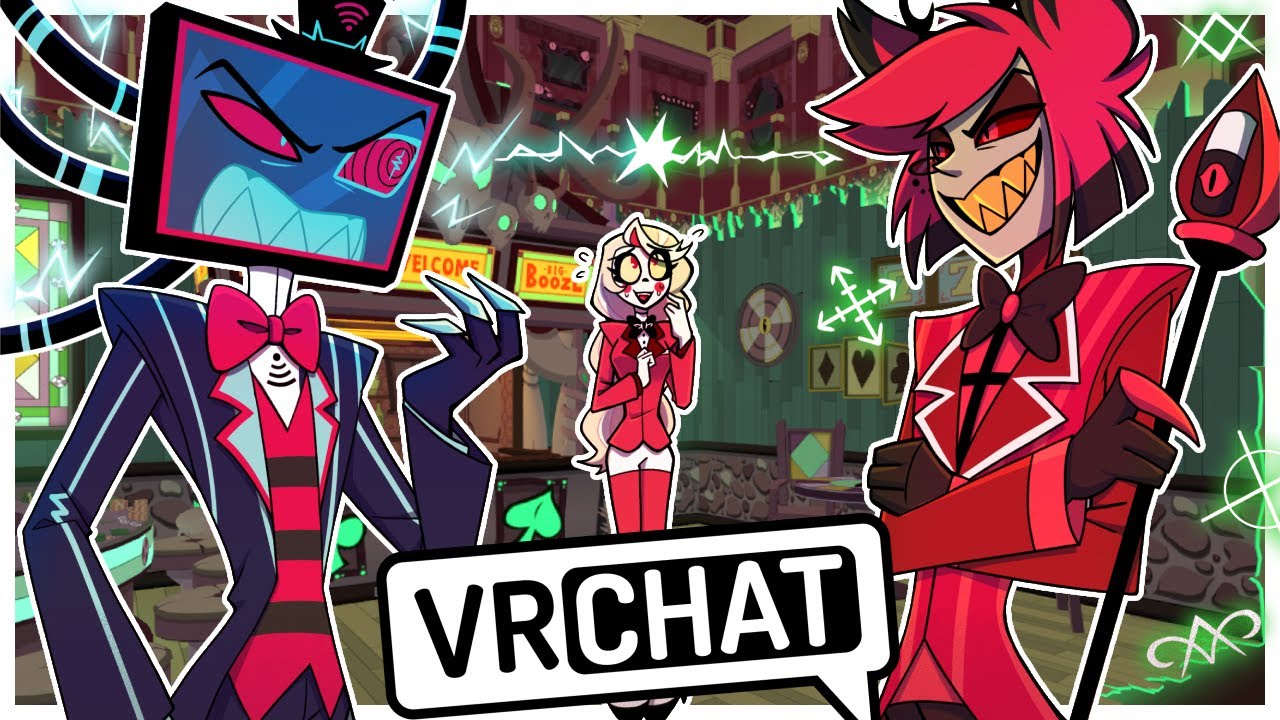 Alastor and Charlie Encounter Vox At The Hazbin Hotel In VRCHAT!!