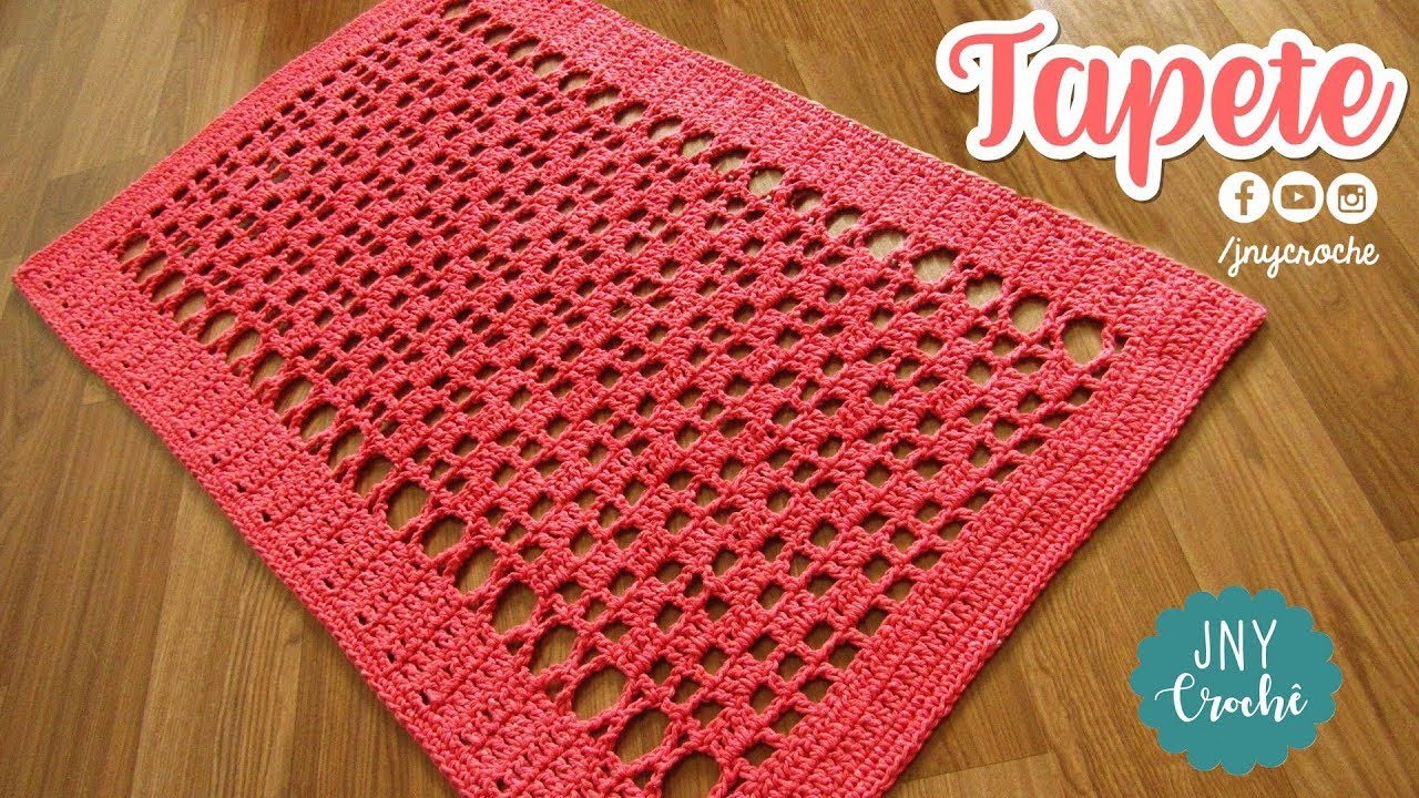Tapete de croch&ecirc; simples para cozinha - JNY Croch&ecirc;