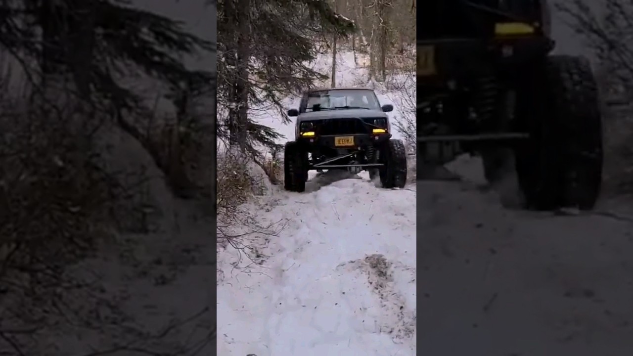 Jeep MJ Comanche in snow ❄️❄️LS swap😎