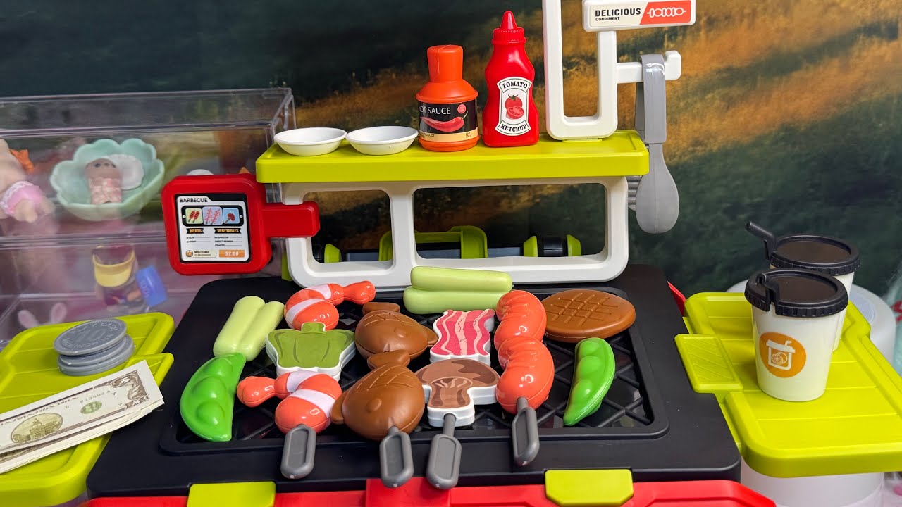 (Toy Asmr)Satisfying BBQ Toy Set ASMR/바베큐 장난감 세트로 혼자 놀기