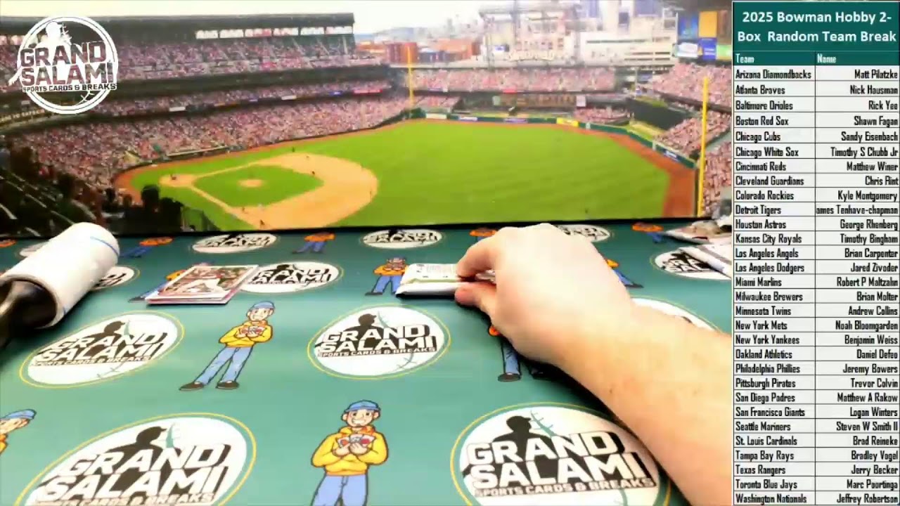 Prospects Live Break #2: 2025 Bowman Hobby 2-Box Random Teams