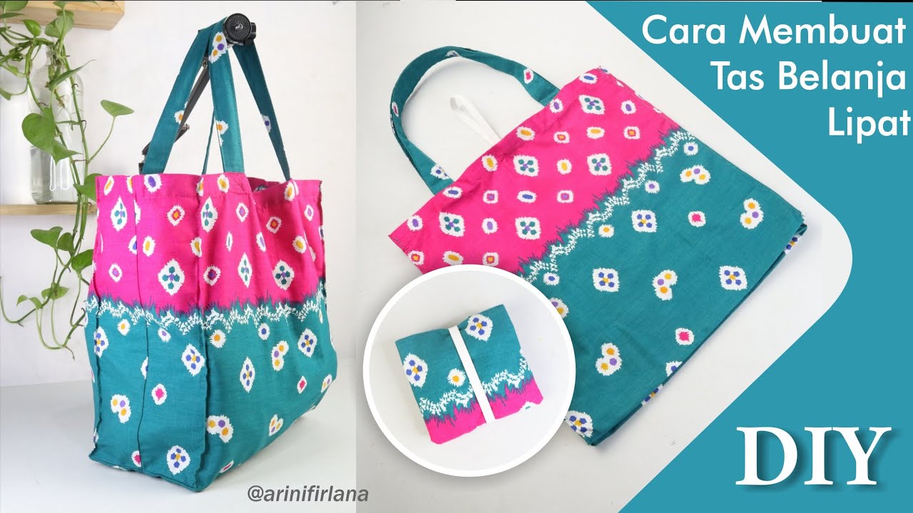 Cara Membuat Tas Belanja Lipat ll DIY Shopping Bag #12