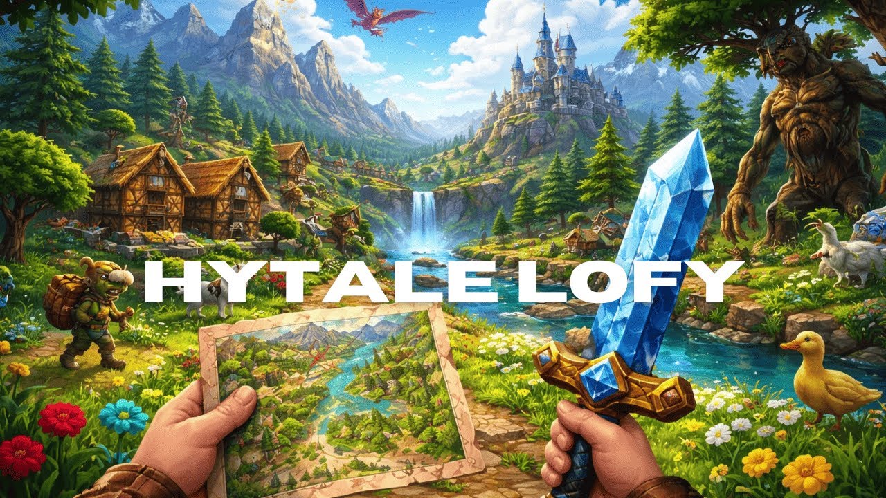 Lofi Relax 🍃 sits in the game Hytale | Relaxing music 🎶 Deep concentration, relaxing music