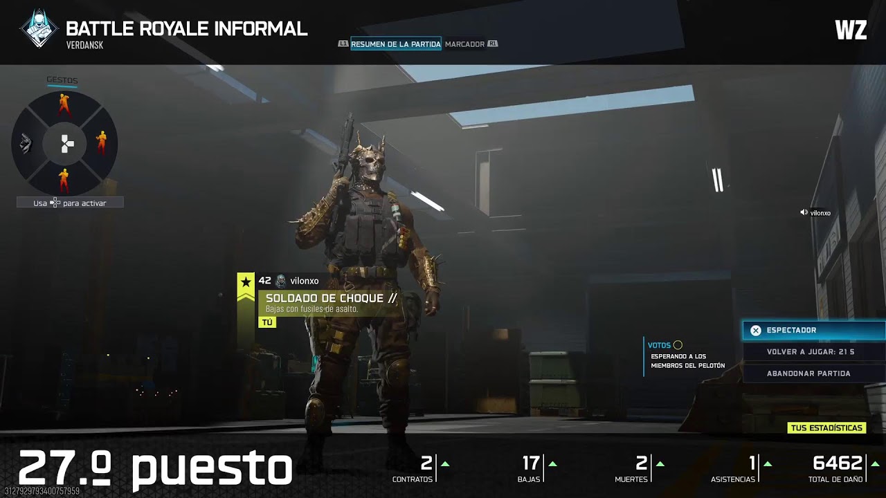 Un solitario en warzone