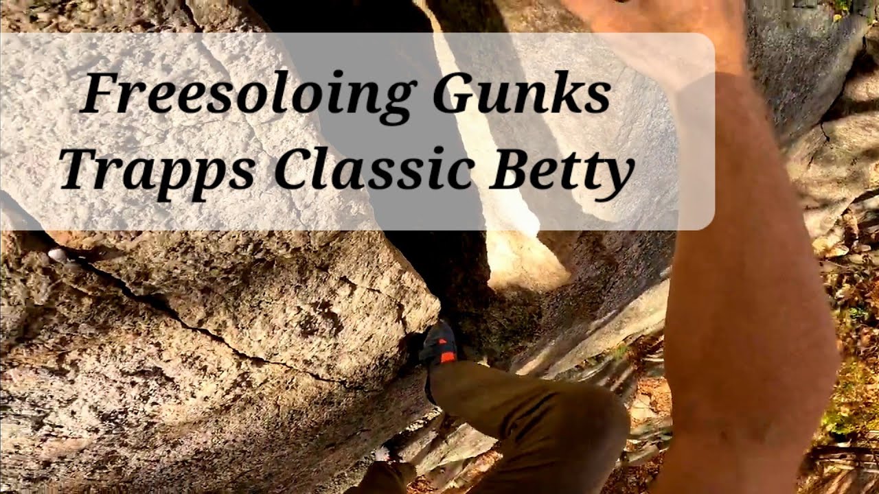 Freesoloing Betty at the Gunks (Thanks for the bottle of whiskey!)
