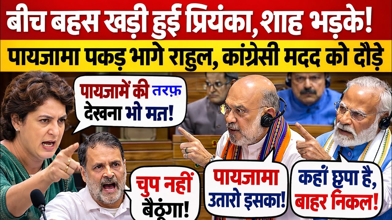 राहुल के पाजामे पर संसद में बवाल! Om Birla ने रोका भाषण, Lok Sabha में हंगामा