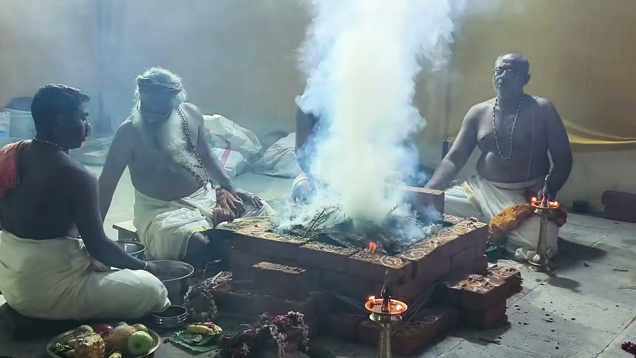கும்பாபிஷேக ஆயத்த பூஜையில் . . .