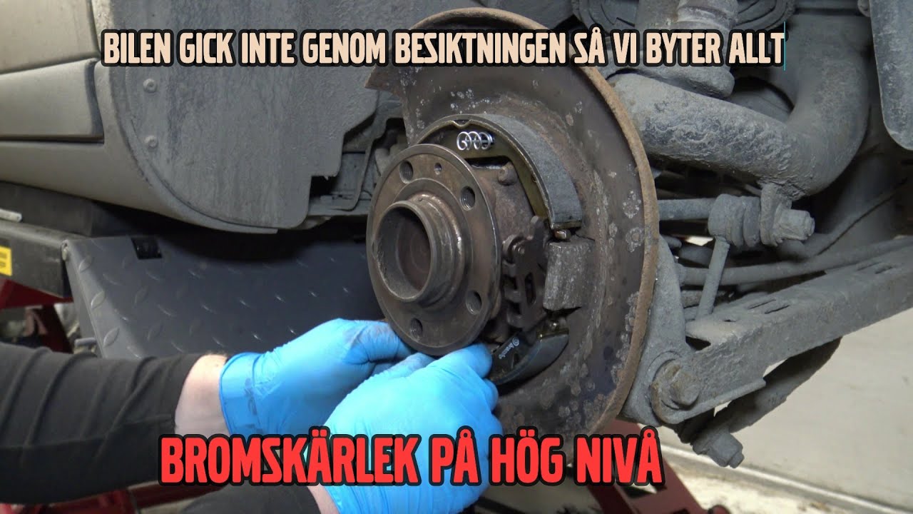 Byta parkeringsbroms på Volvo V70 T5 2003 inkl komplett bromsrenovering.