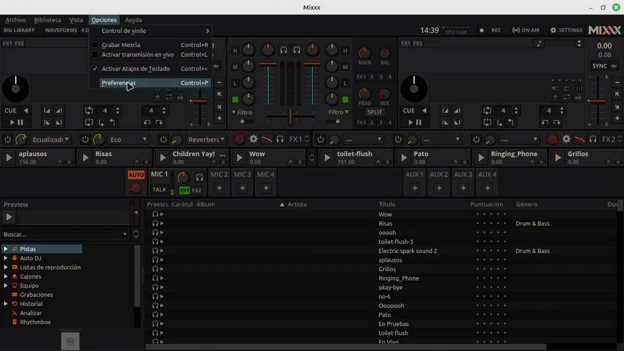 Instalar Controladoras en Mixxx